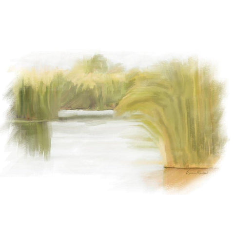 Marshy Wetlands II White Modern Wood Framed Art Print by Murdock, Ramona