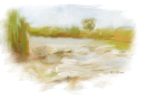 Marshy Wetlands IV White Modern Wood Framed Art Print with Double Matting by Murdock, Ramona