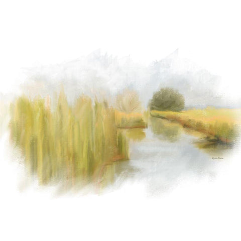 Marshy Wetlands V White Modern Wood Framed Art Print by Murdock, Ramona