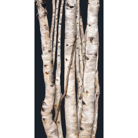 Birch Tree I Gold Ornate Wood Framed Art Print with Double Matting by Murdock, Ramona