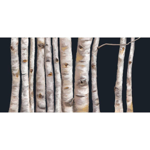 Birch Grove I Black Modern Wood Framed Art Print with Double Matting by Murdock, Ramona
