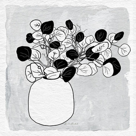 Ginkgo Branches II Gold Ornate Wood Framed Art Print with Double Matting by Murdock, Ramona