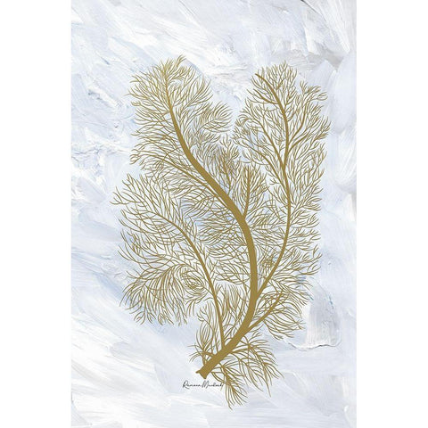 Feathery Sea Fern I Gold Ornate Wood Framed Art Print with Double Matting by Murdock, Ramona