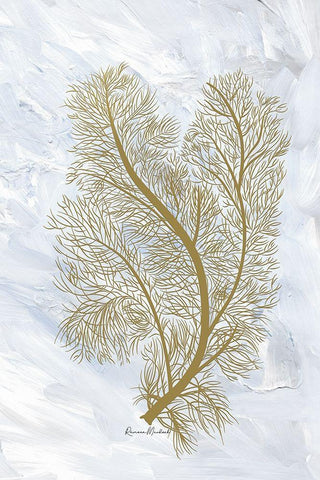 Feathery Sea Fern I Black Ornate Wood Framed Art Print with Double Matting by Murdock, Ramona