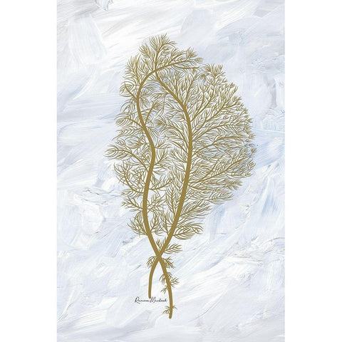 Feathery Sea Fern II Black Modern Wood Framed Art Print with Double Matting by Murdock, Ramona