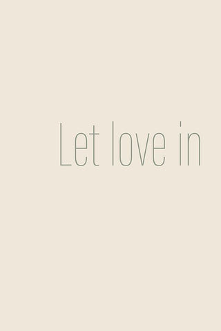 Let Love In No. 1 White Modern Wood Framed Art Print with Double Matting by Murdock, Ramona