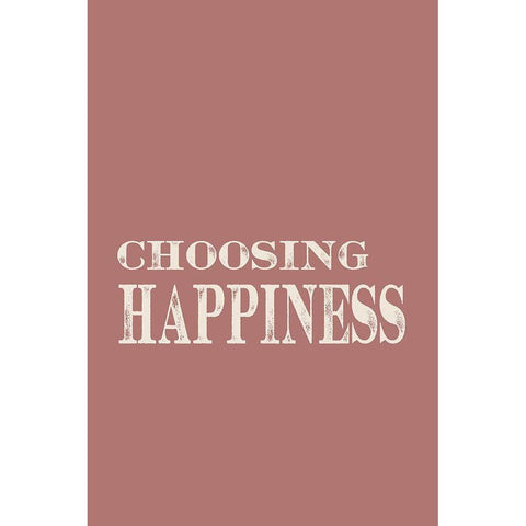 Choosing Happiness No. 1 White Modern Wood Framed Art Print by Murdock, Ramona