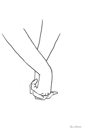 Comfort Walking White Modern Wood Framed Art Print with Double Matting by Murdock, Ramona