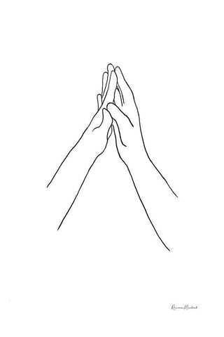 Hi Five Black Ornate Wood Framed Art Print with Double Matting by Murdock, Ramona