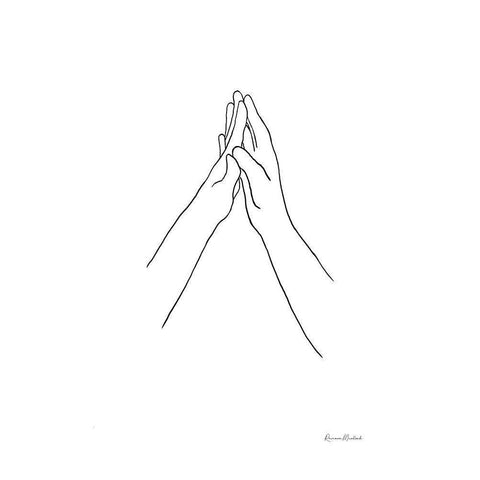 Hi Five Black Modern Wood Framed Art Print by Murdock, Ramona