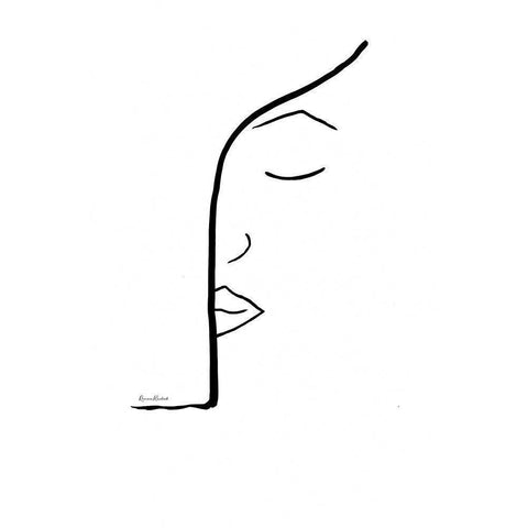 Hiding Faces   Black Modern Wood Framed Art Print with Double Matting by Murdock, Ramona