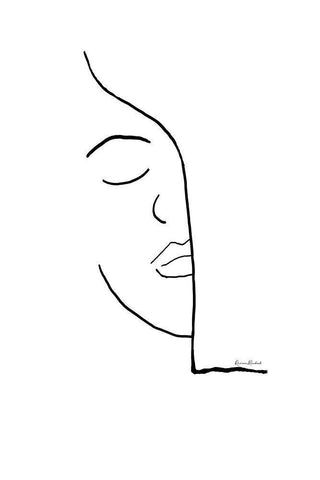 Hiding Faces IV Black Ornate Wood Framed Art Print with Double Matting by Murdock, Ramona