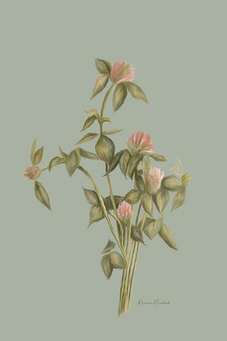 Wild Clover Black Ornate Wood Framed Art Print with Double Matting by Murdock, Ramona