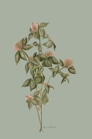 Wild Clover II White Modern Wood Framed Art Print with Double Matting by Murdock, Ramona