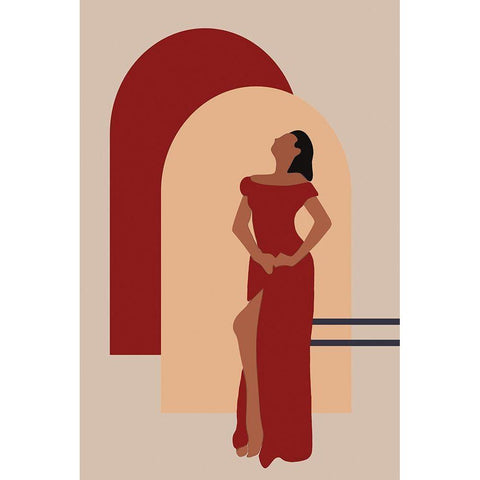 Salsa Dancer Gold Ornate Wood Framed Art Print with Double Matting by Murdock, Ramona