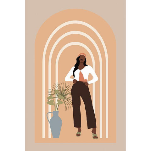 Rainbow Babe Black Modern Wood Framed Art Print with Double Matting by Murdock, Ramona