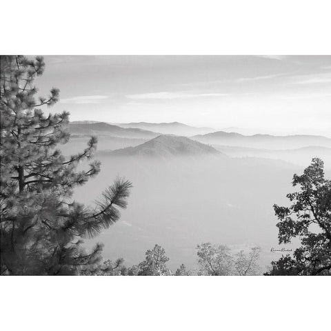 Hazy Valley II Gold Ornate Wood Framed Art Print with Double Matting by Murdock, Ramona