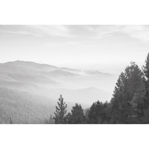 Hazy Valley III White Modern Wood Framed Art Print by Murdock, Ramona
