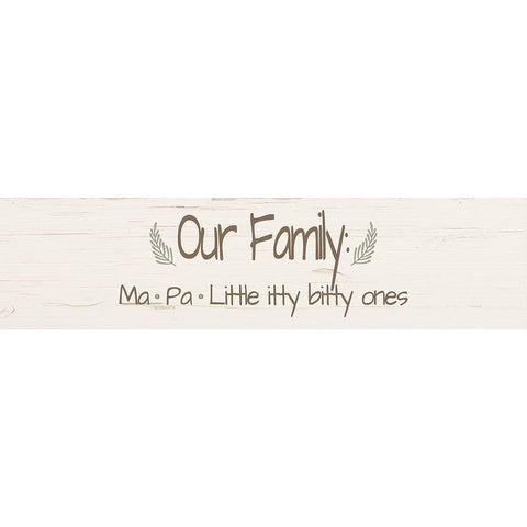 Our Family White Modern Wood Framed Art Print by Murdock, Ramona