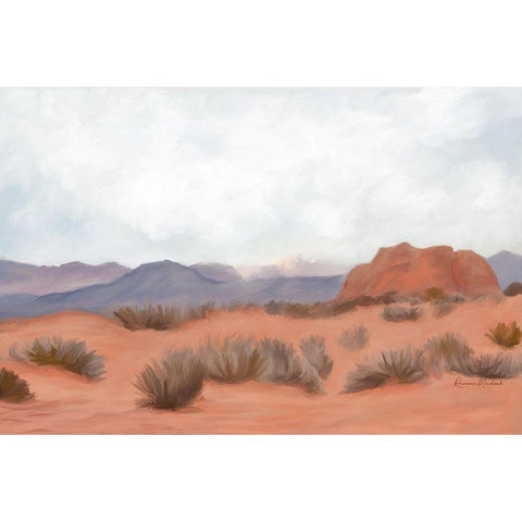 Red Rock No. 2 Black Modern Wood Framed Art Print with Double Matting by Murdock, Ramona
