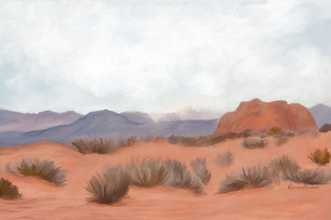 Red Rock No. 2 White Modern Wood Framed Art Print with Double Matting by Murdock, Ramona