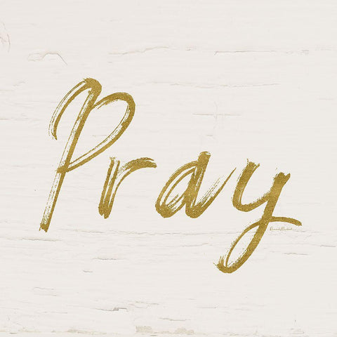 Pray White Modern Wood Framed Art Print with Double Matting by Murdock, Ramona