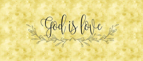 God is Love Black Ornate Wood Framed Art Print with Double Matting by Murdock, Ramona