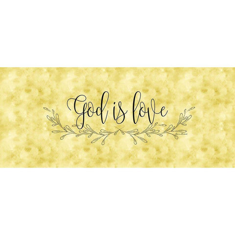 God is Love Gold Ornate Wood Framed Art Print with Double Matting by Murdock, Ramona