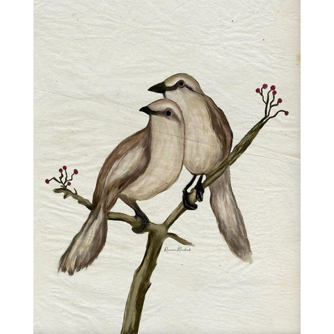 Mockingbird Medley I Black Modern Wood Framed Art Print by Murdock, Ramona