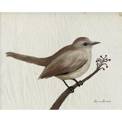 Mockingbird Medley II White Modern Wood Framed Art Print by Murdock, Ramona
