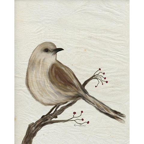 Mockingbird Medley III Black Modern Wood Framed Art Print with Double Matting by Murdock, Ramona