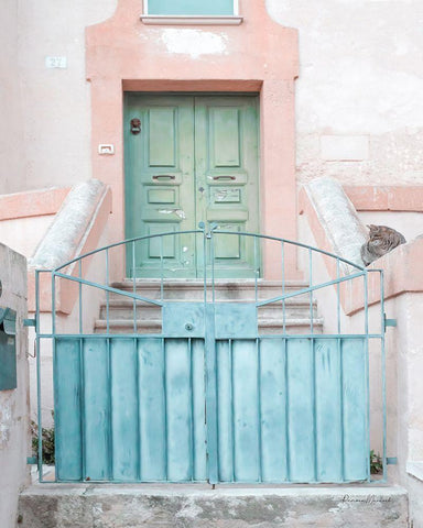 Salarno Italy Gateway White Modern Wood Framed Art Print with Double Matting by Murdock, Ramona