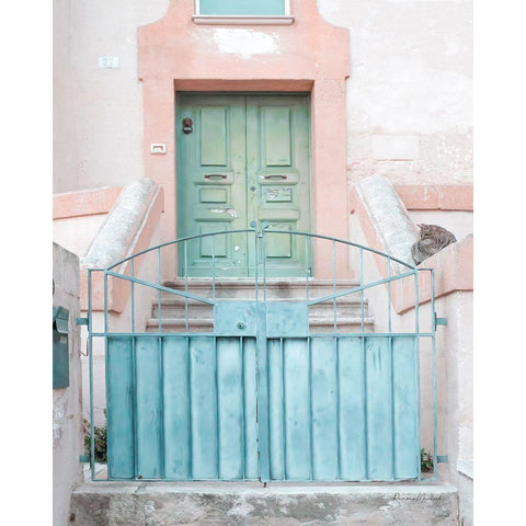 Salarno Italy Gateway Black Modern Wood Framed Art Print with Double Matting by Murdock, Ramona