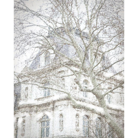 Paris for the Holidays White Modern Wood Framed Art Print by Murdock, Ramona