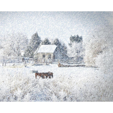 Christmas Morning White Modern Wood Framed Art Print by Murdock, Ramona