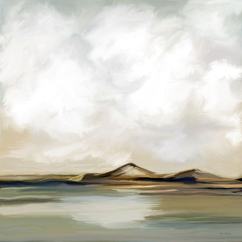 Desert Mirage No. 2 White Modern Wood Framed Art Print with Double Matting by Murdock, Ramona