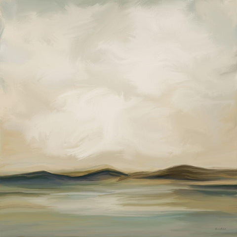 Desert Mirage No. 3 White Modern Wood Framed Art Print by Murdock, Ramona