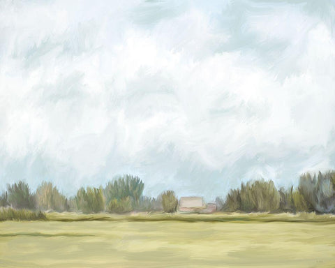 A Peaceful Place White Modern Wood Framed Art Print with Double Matting by Murdock, Ramona