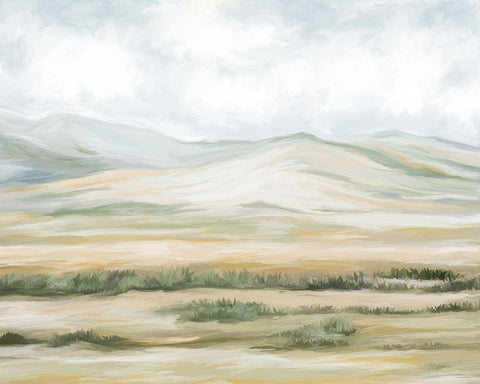 Everlasting Hills White Modern Wood Framed Art Print with Double Matting by Murdock, Ramona