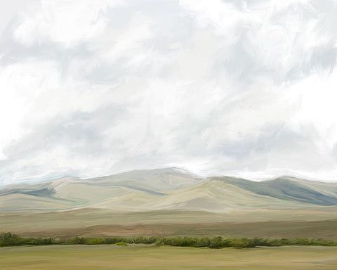 Montana Refuge White Modern Wood Framed Art Print with Double Matting by Murdock, Ramona