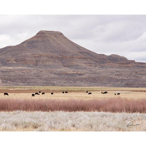 Pasture Land Gold Ornate Wood Framed Art Print with Double Matting by Murdock, Ramona