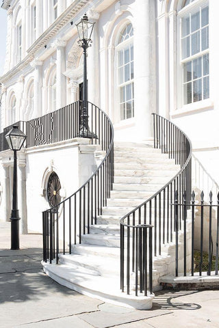 Charleston Elegance I White Modern Wood Framed Art Print with Double Matting by Murdock, Ramona