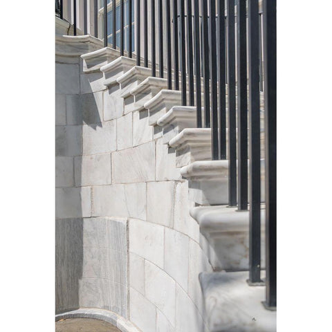 Charleston Marble Steps Gold Ornate Wood Framed Art Print with Double Matting by Murdock, Ramona