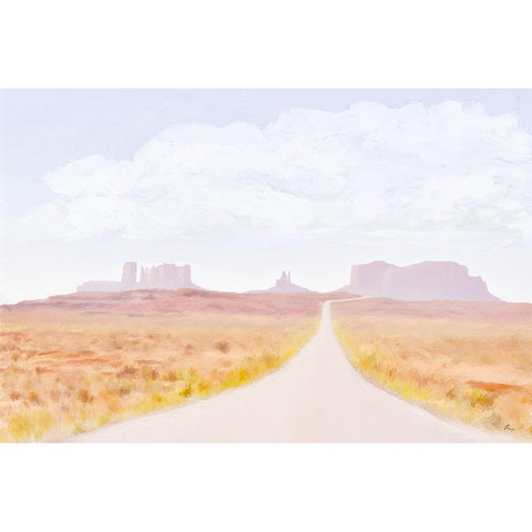 Monument Valley Road II Black Modern Wood Framed Art Print by Murdock, Ramona