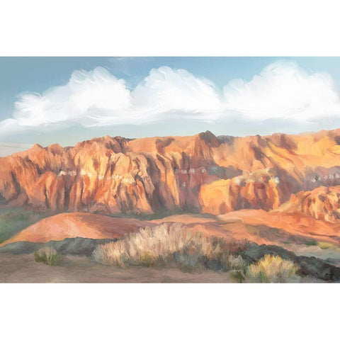 Snow Canyon II Gold Ornate Wood Framed Art Print with Double Matting by Murdock, Ramona