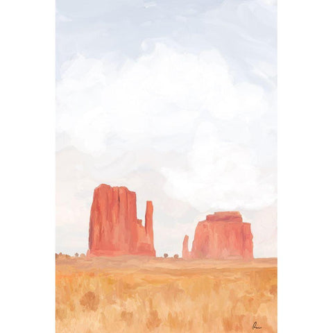 Monument Valley Mittens Gold Ornate Wood Framed Art Print with Double Matting by Murdock, Ramona