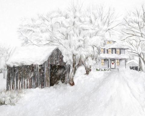 Home for the Holidays Black Ornate Wood Framed Art Print with Double Matting by Murdock, Ramona