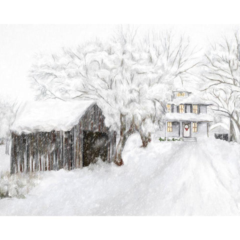 Home for the Holidays Black Modern Wood Framed Art Print with Double Matting by Murdock, Ramona