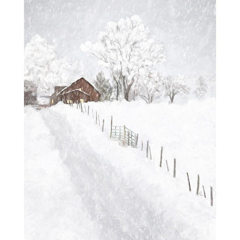 Winter Wonderland II Gold Ornate Wood Framed Art Print with Double Matting by Murdock, Ramona