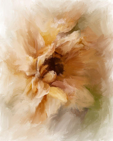 Sun Flower White Modern Wood Framed Art Print with Double Matting by Murdock, Ramona